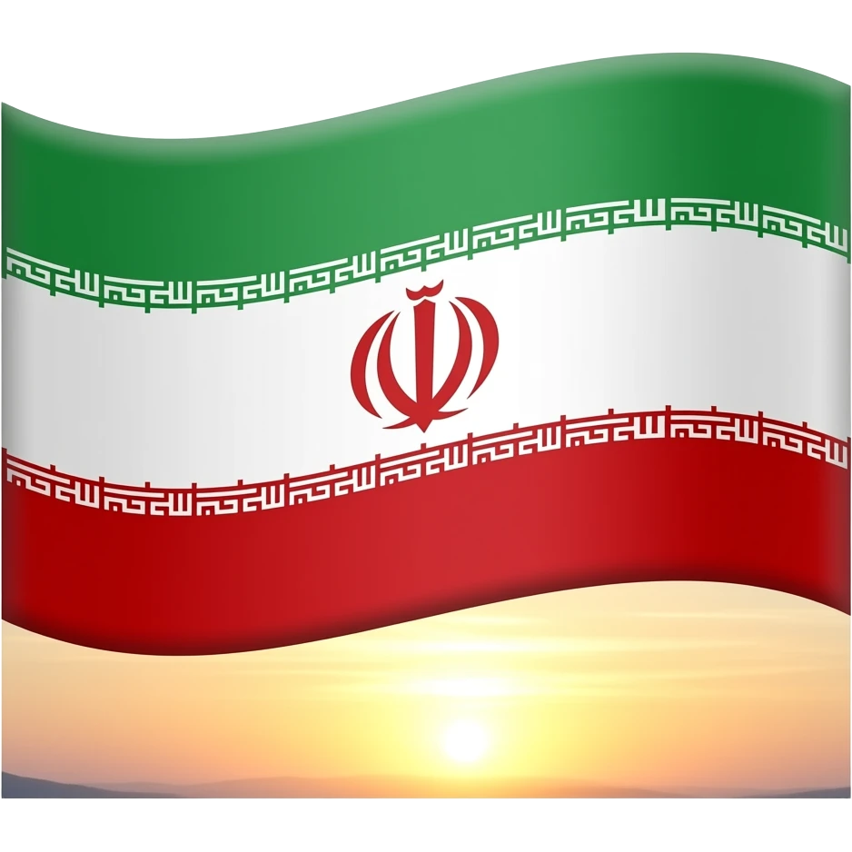 پرچم شیرو خورشید ایران emoji