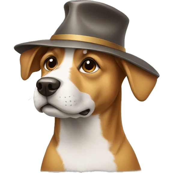 Dog wearing a  hat emoji