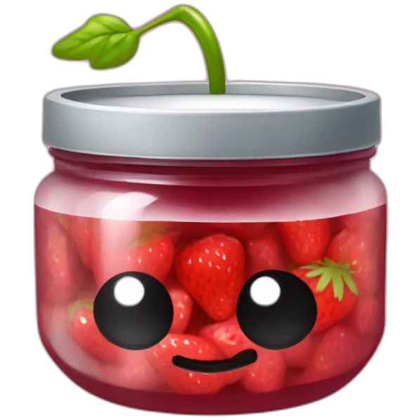pot de confiture de fraise emoji