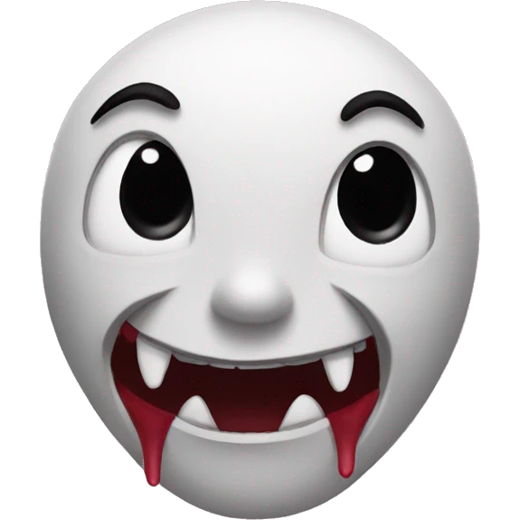 smiley emoji authentic vampire face emoji