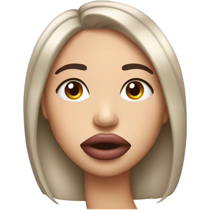 emoji big lips and eyelashes emoji