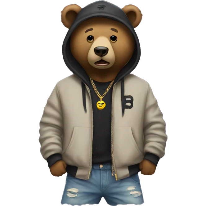 rapper bear emoji