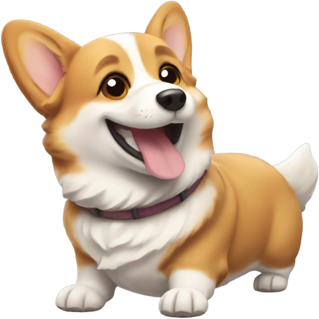 Happy corgi emoji