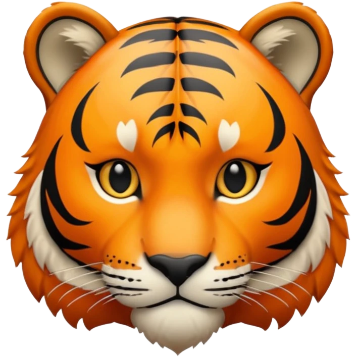 a tiger on black and white emoji