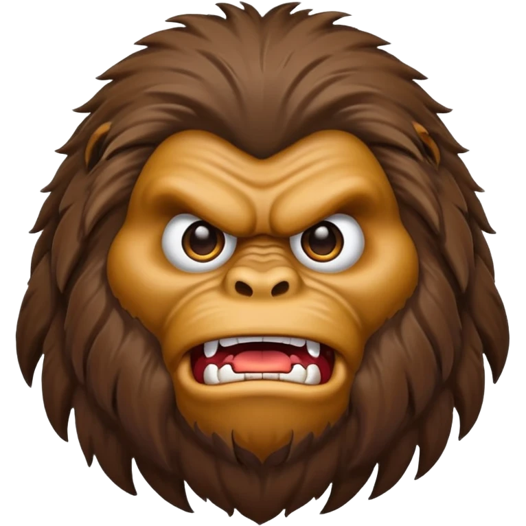 Create a scary emoji of Bigfoot emoji