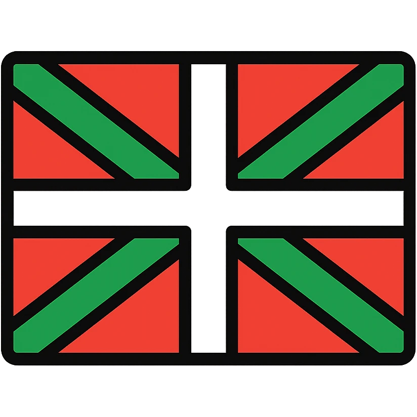 Basque flag (Ikurriña) with accurate colors and proportions emoji