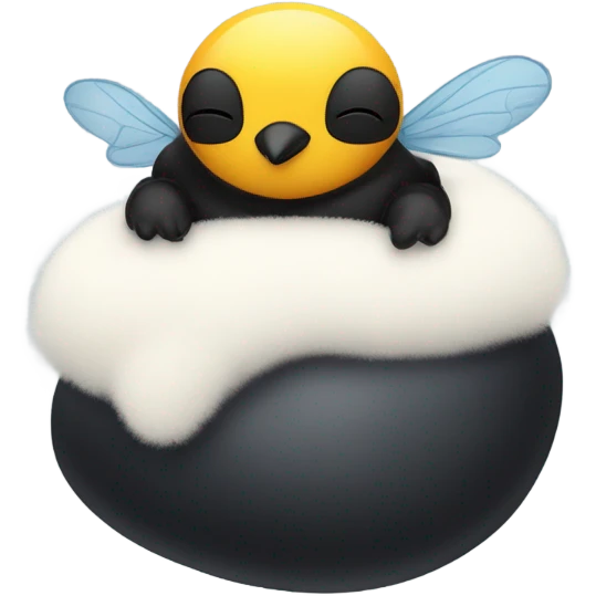 Bee sleeping with penguin  emoji