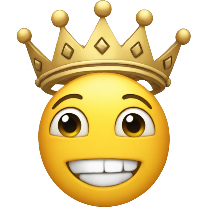 Happy face with crown  emoji