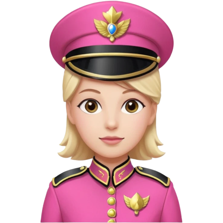 Parade Marchers, drum major, pink uniform female emoji