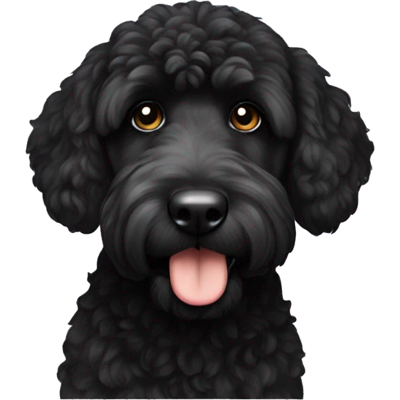 Black burnedoodle emoji