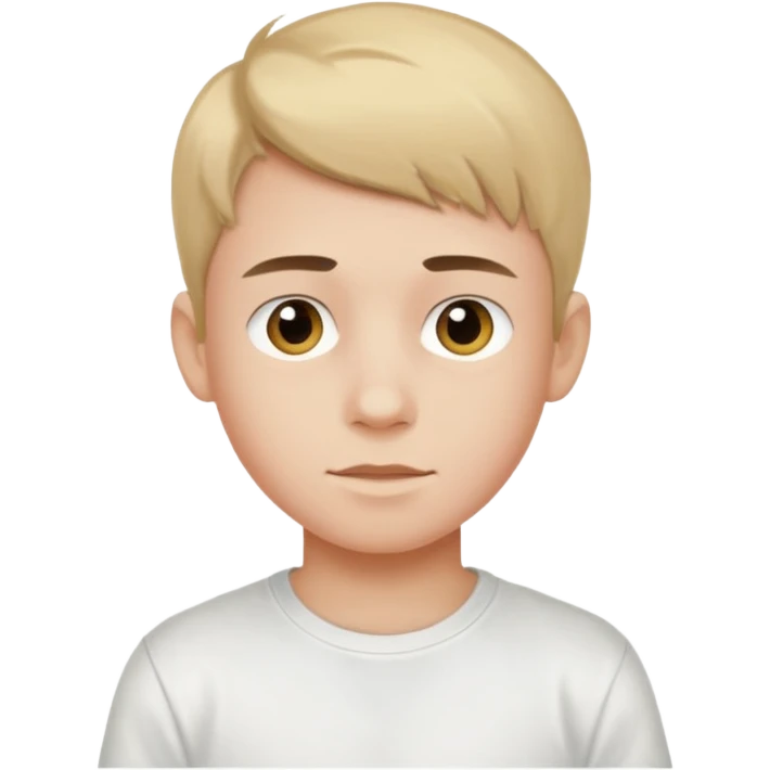 Crea un emoji a mezzo busto come ti ho già chiesto però di un ragazzo sulla 20ina ma che sembri più giovane, vestito da ragazzo emoji