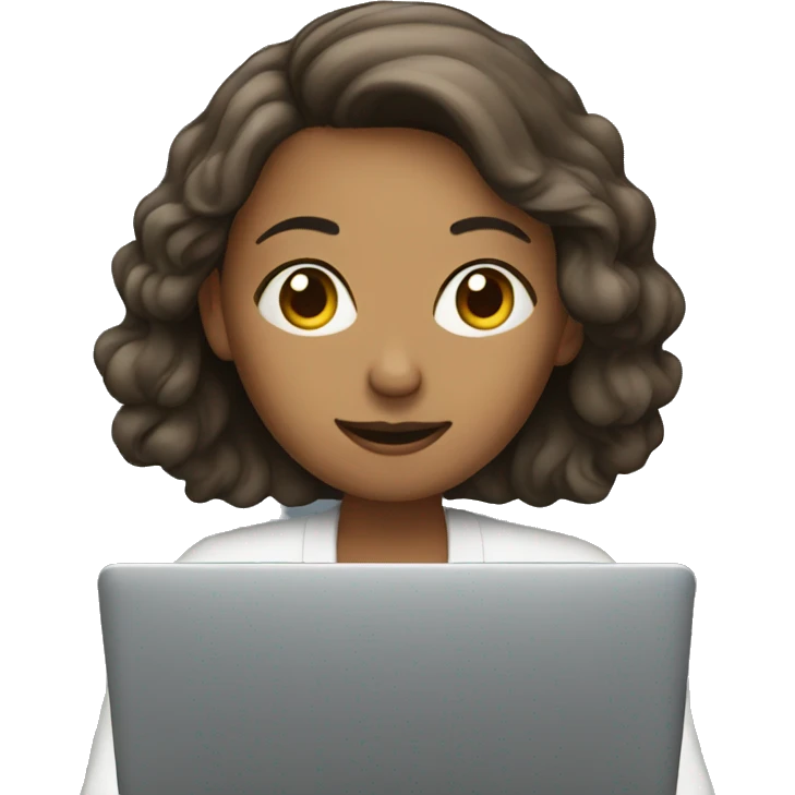 A woman who uses a laptop emoji