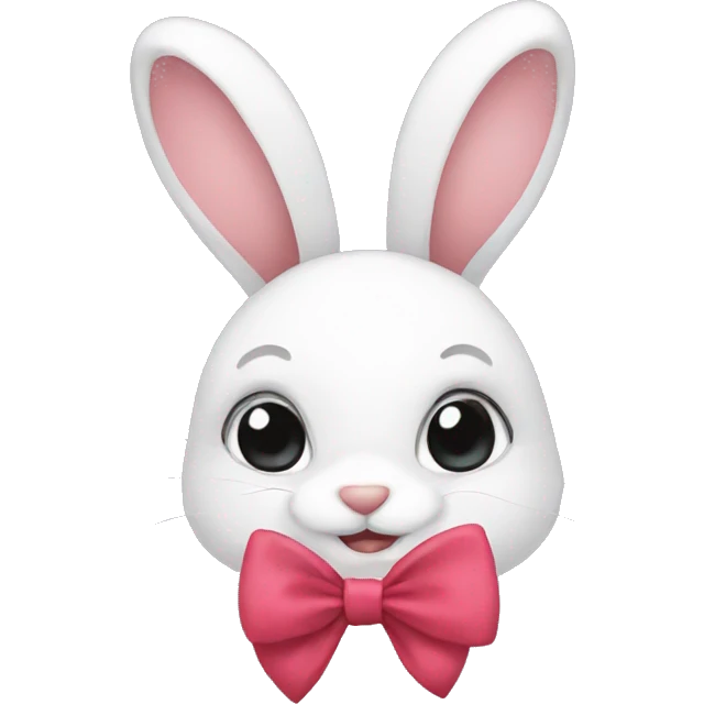 bunny with bow emoji