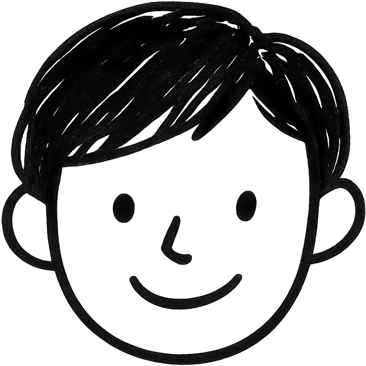 A human face with dark hair emoji