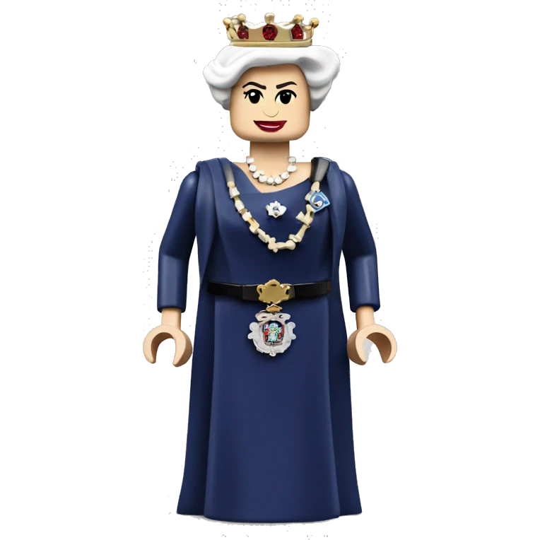 QUEEN ELIZABETH II lego full body emoji