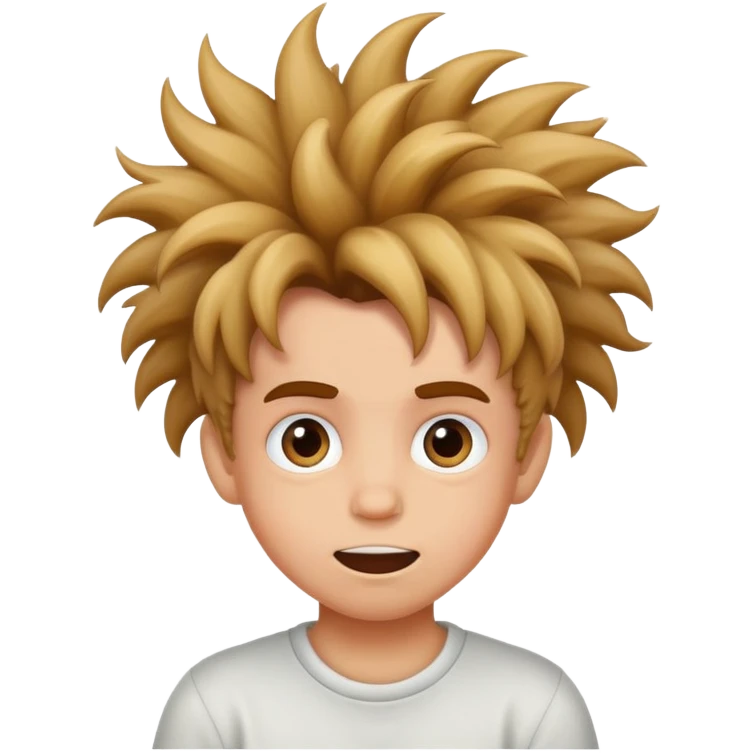 Kid crazy hair emoji