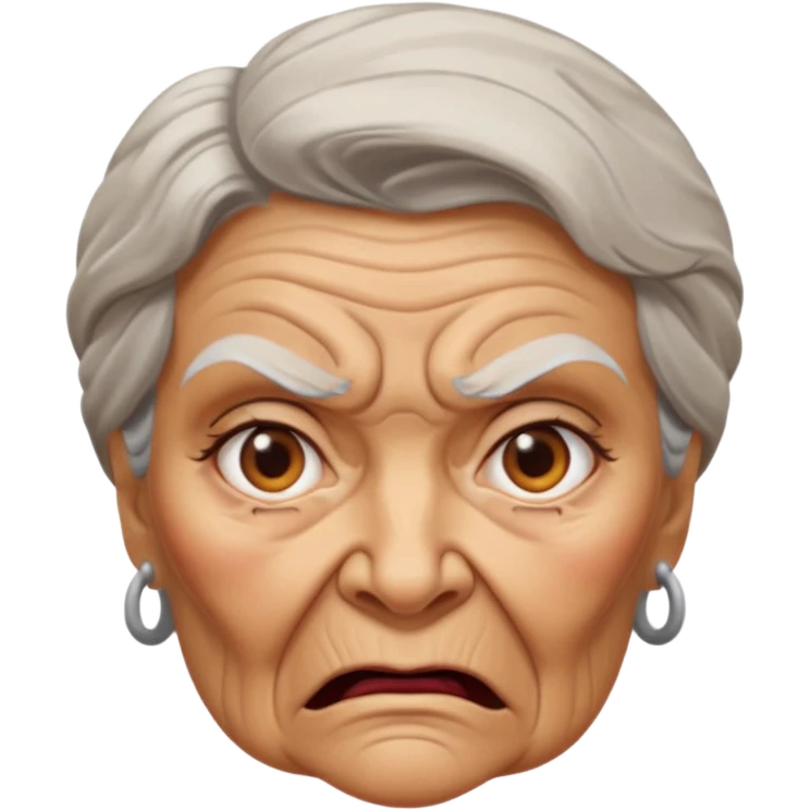 old lady face slap emoji