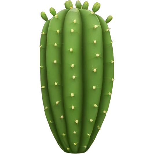 single flat Nopal without pot emoji