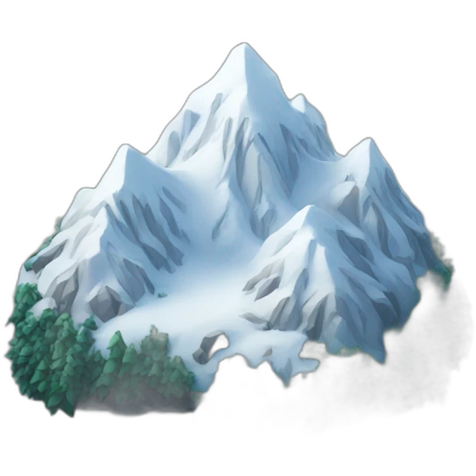 Snow mountains emoji