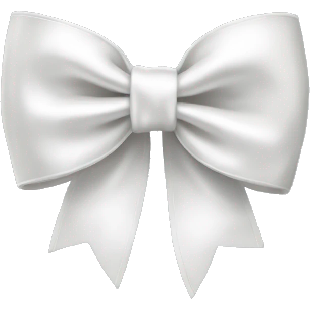 white satin bow emoji