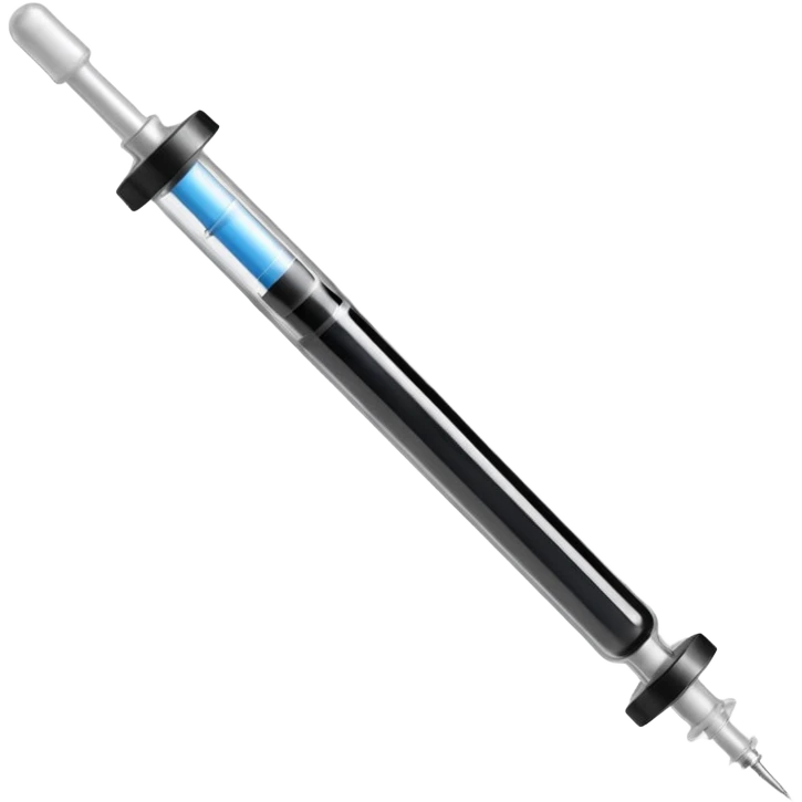 Syringe with black tape over it.
 emoji