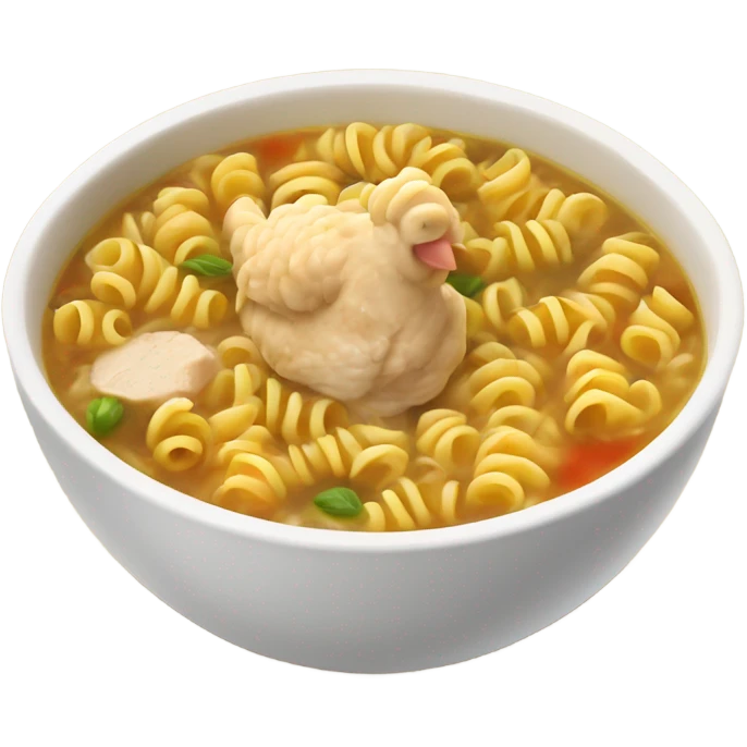 Chicken rotini soup emoji