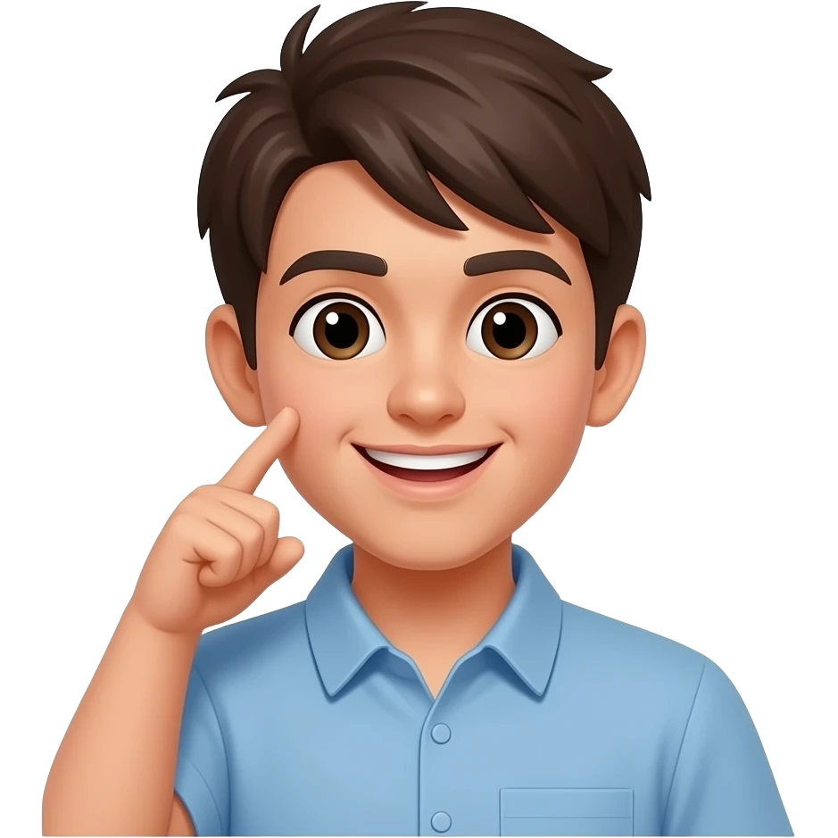 student communicating emoji