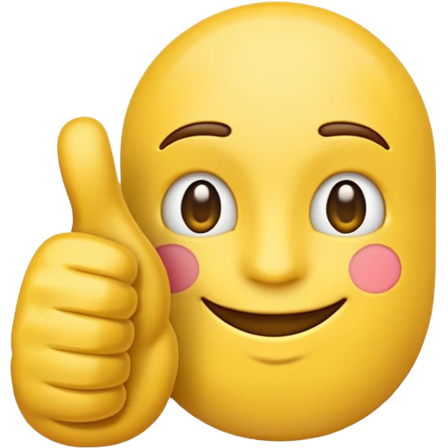 the emoji thumbs up's outline traced with an emoji thumbs up emoji
