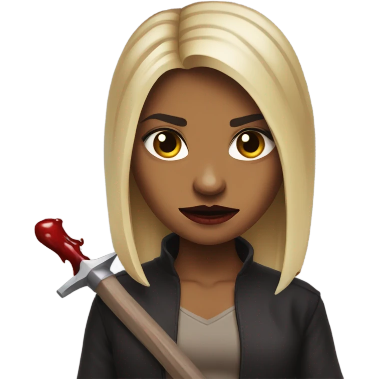 Buffy the Vampire Slayer with blood emoji