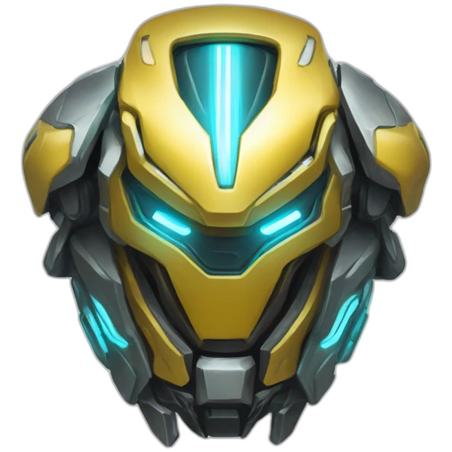 futuristic armored Omega Energy helmeth radiating energy emoji