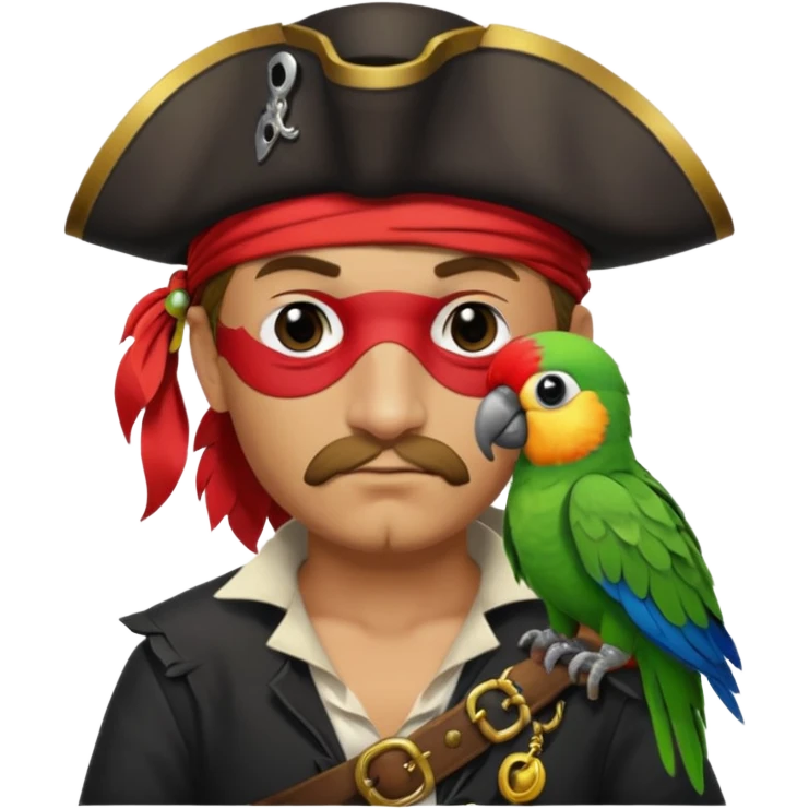 pirate and parrot emoji