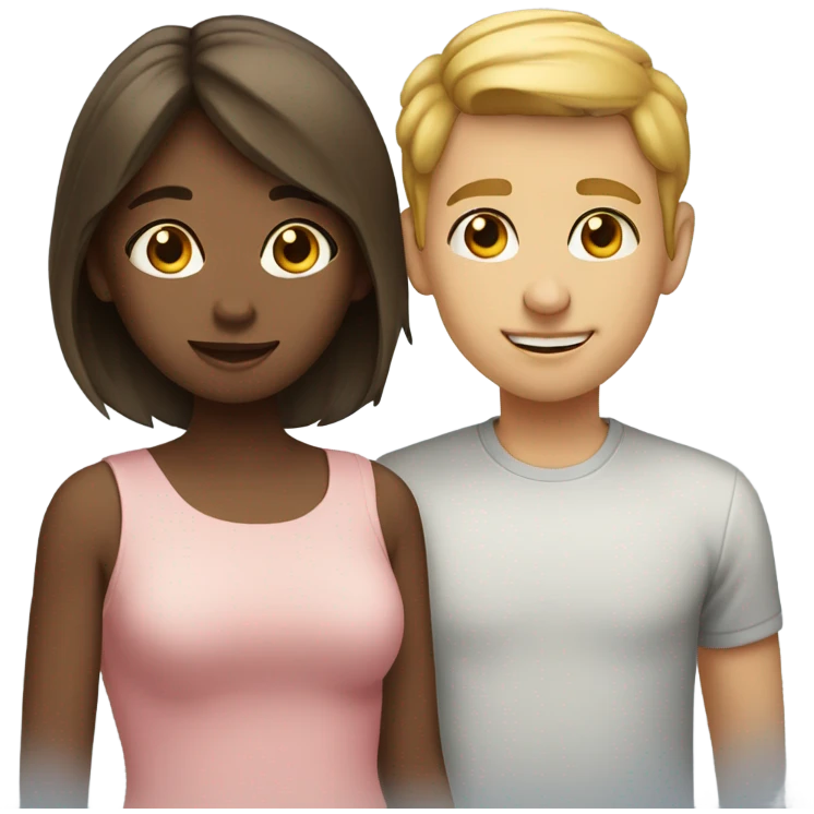 Two girls and a guy emoji