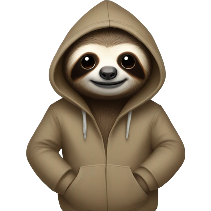 Sloth with hoodie emoji