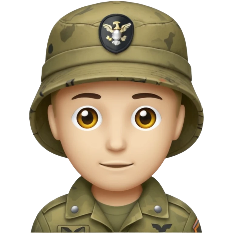 Khaki camo soldier cap hat emoji