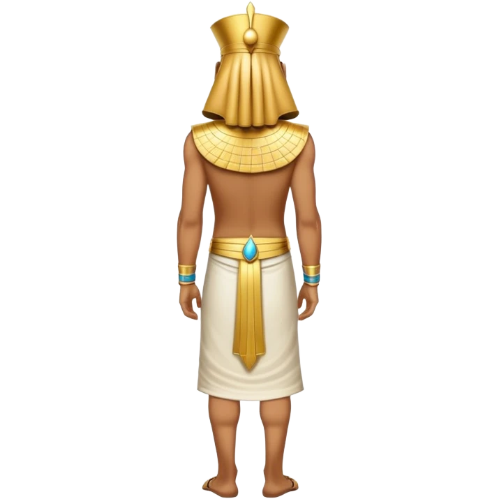 backview pharaon hat back emoji