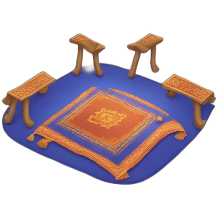 magic carpet with 4 legs emoji