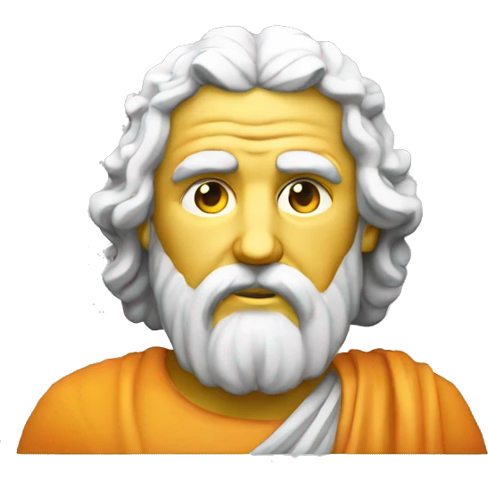 plato thinking in bitcoin emoji