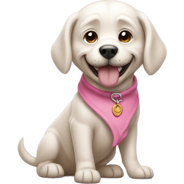 cão rosa emoji