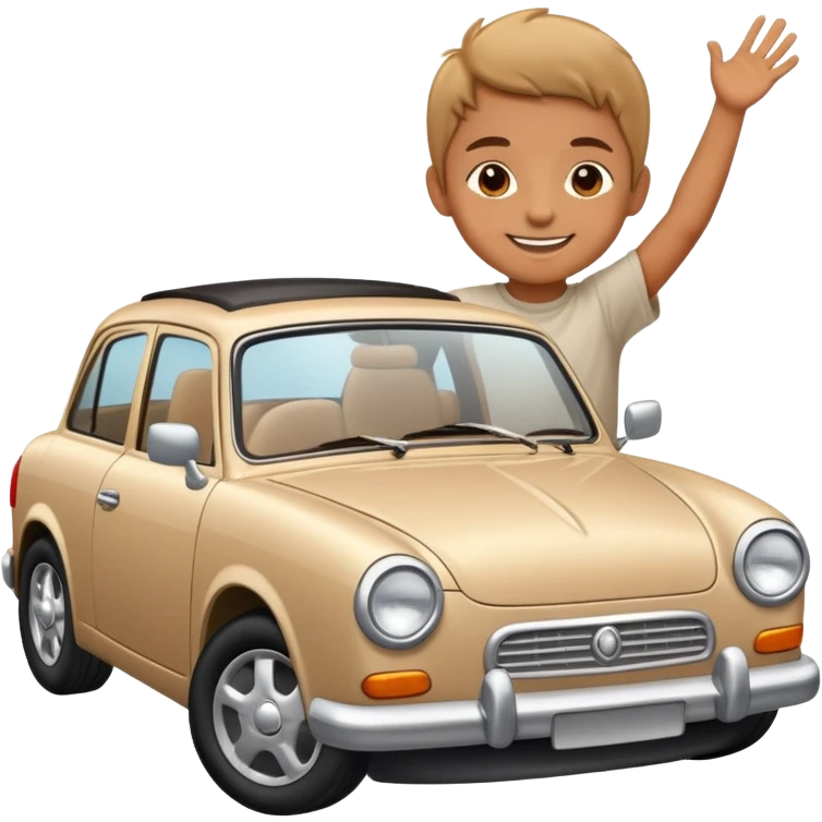 child on top of car  emoji