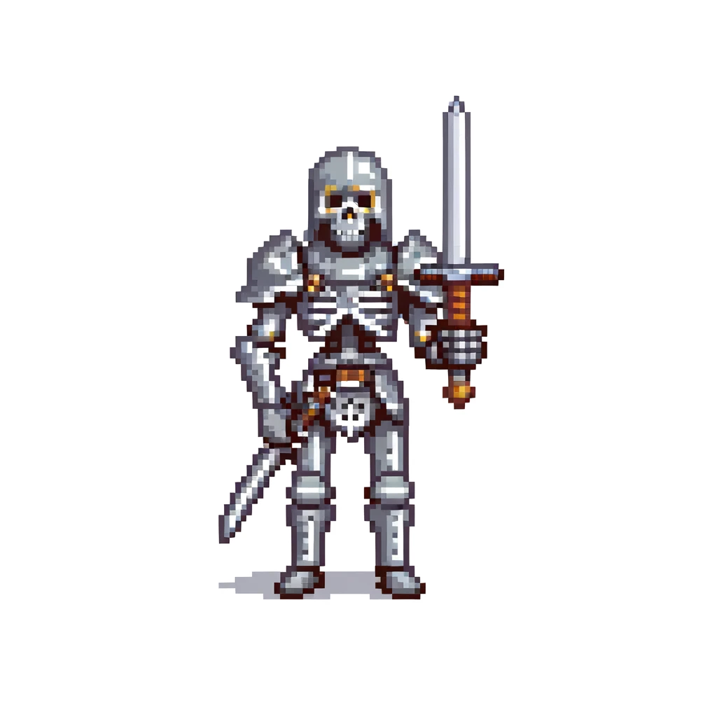 armored skeleton warrior with a large sword emoji