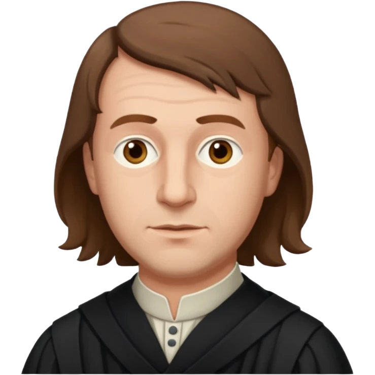 Johann Gottlieb Fichte philosopher three-quarter view brown hair emoji