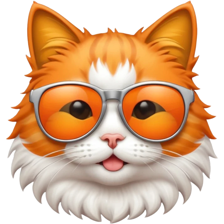 playful cat with cool sunglasses emoji