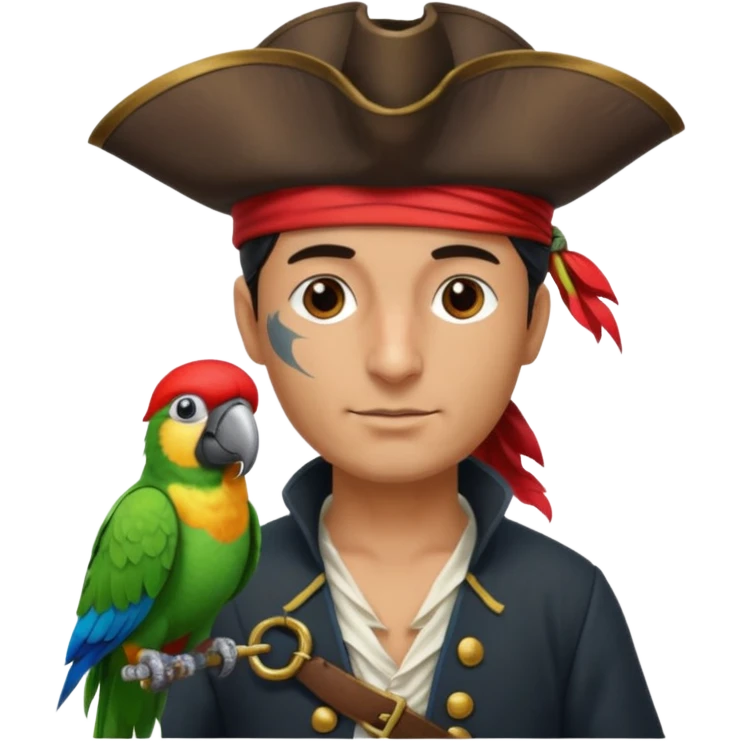 pirate and parrot emoji