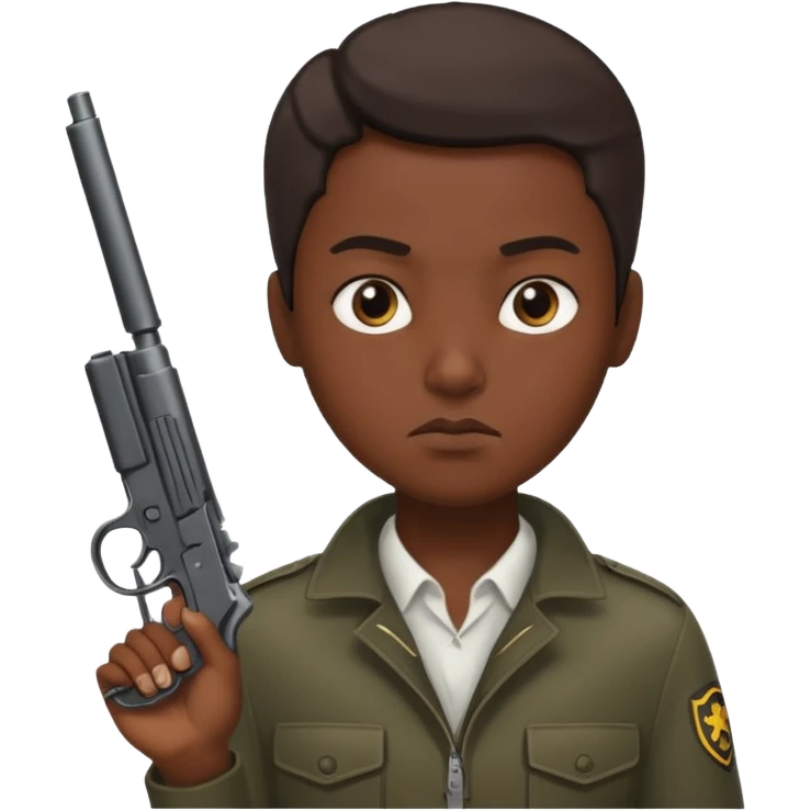 Cuki con una pistola emoji