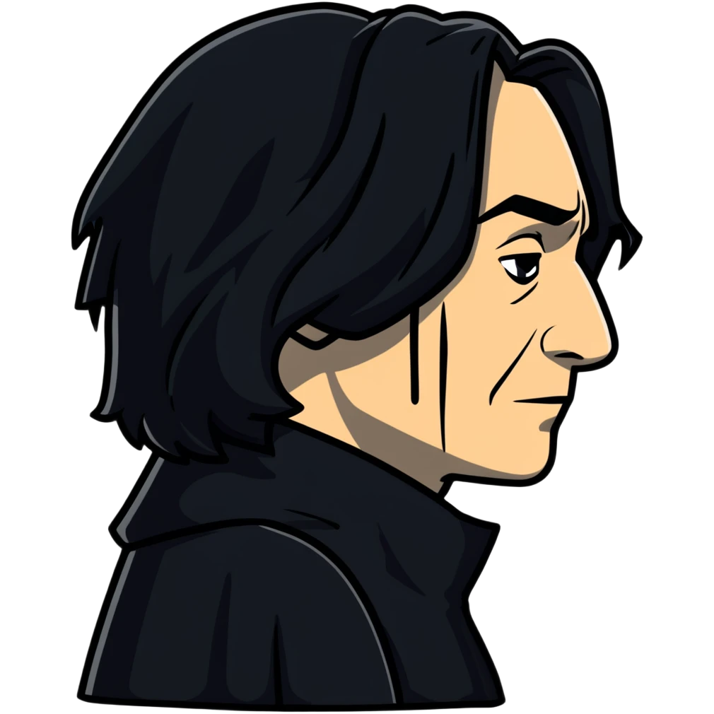 sad Severus Snape side view with tear emoji