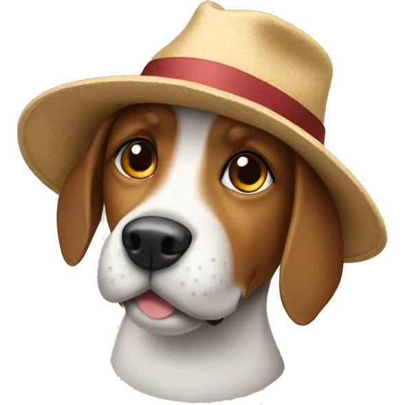 Dog with hat  emoji