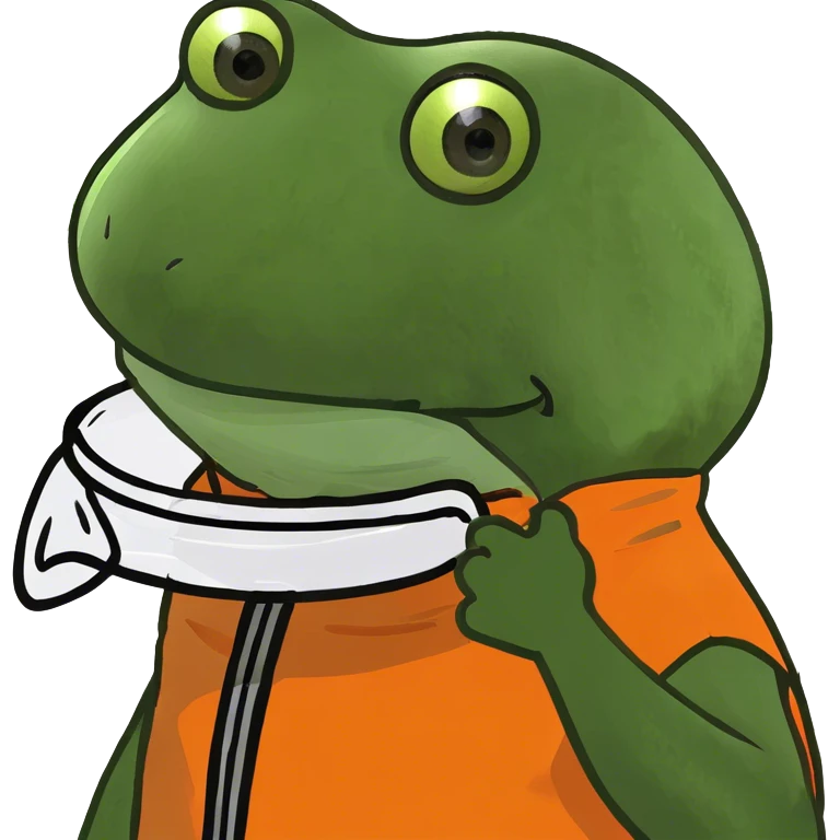 in an orange hazmat suit emoji
