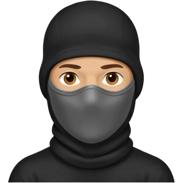 Hombre con pasamontañas  emoji