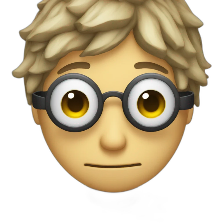Frown face with goggles emoji