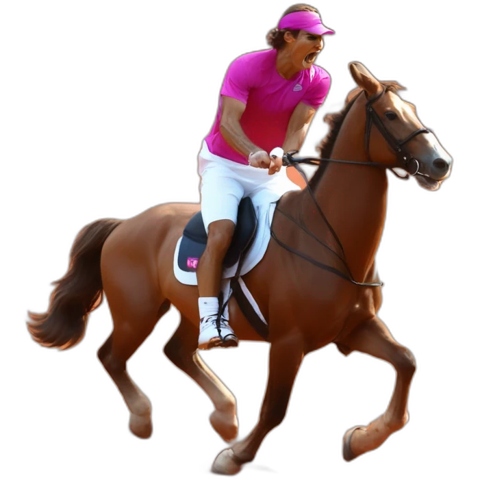Rafael Nadal sur un chameau et Roger federer en train de tenir en laisse le chameau emoji